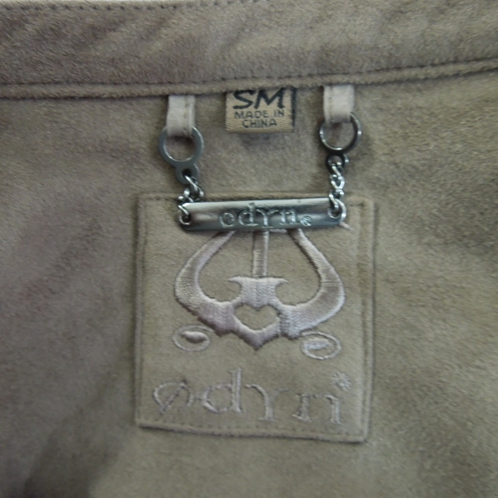 Odyn Dusty Brown Faux Suede Moto Jacket - Picture 5 of 6